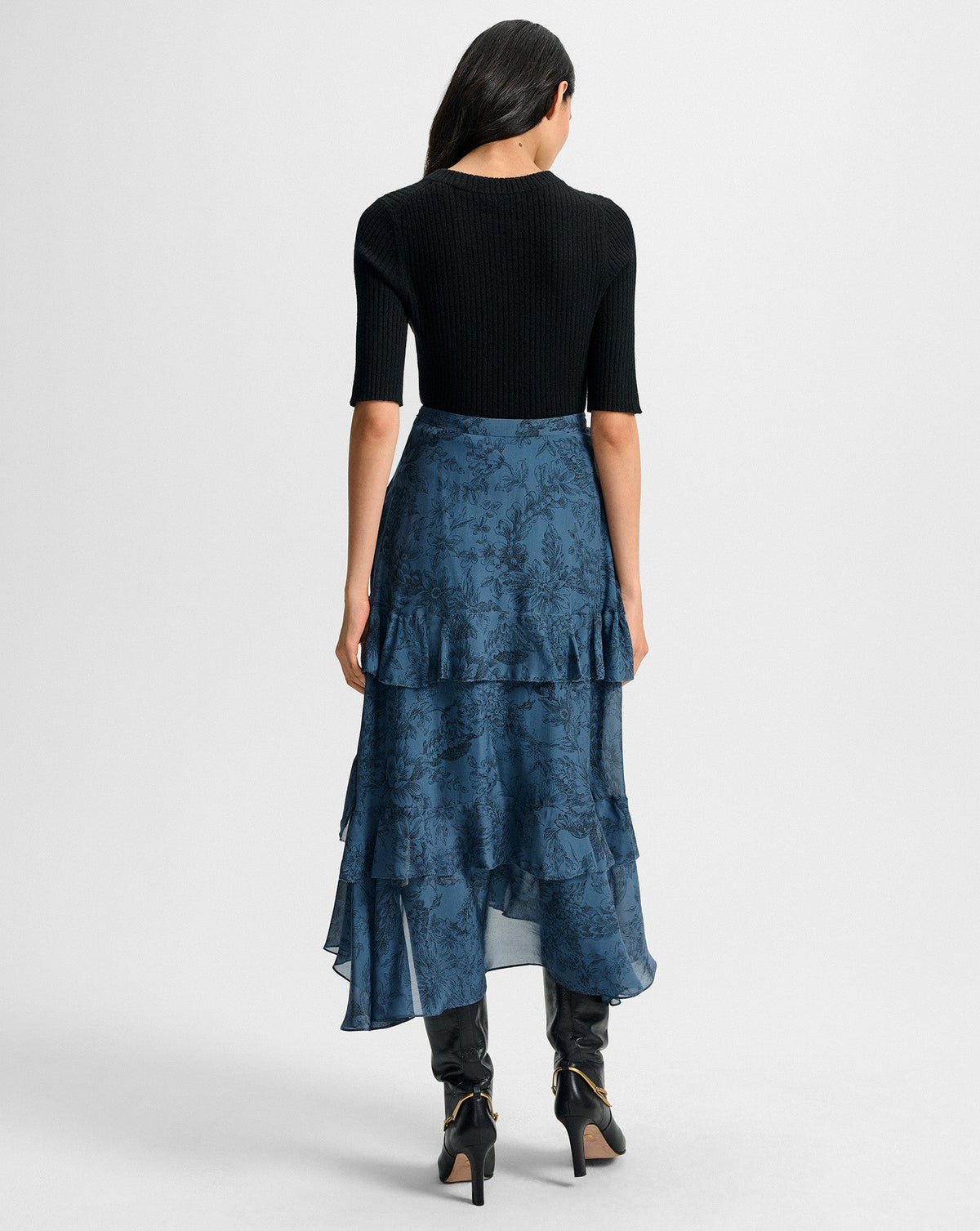 Graeme Silk Midi Skirt